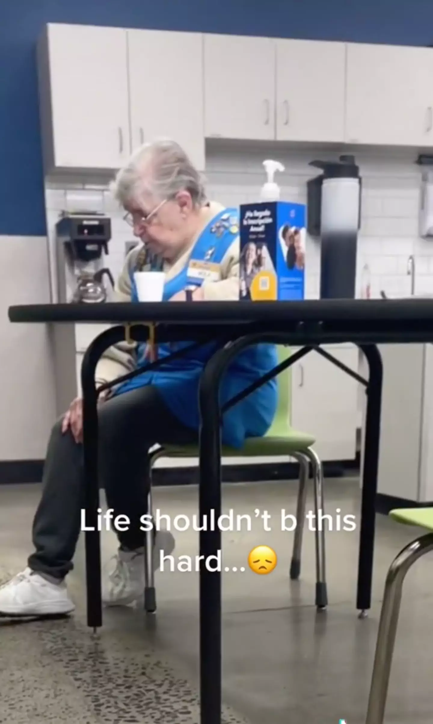 The TikToker 'felt bad' for the woman working at Walmart in her golden years.