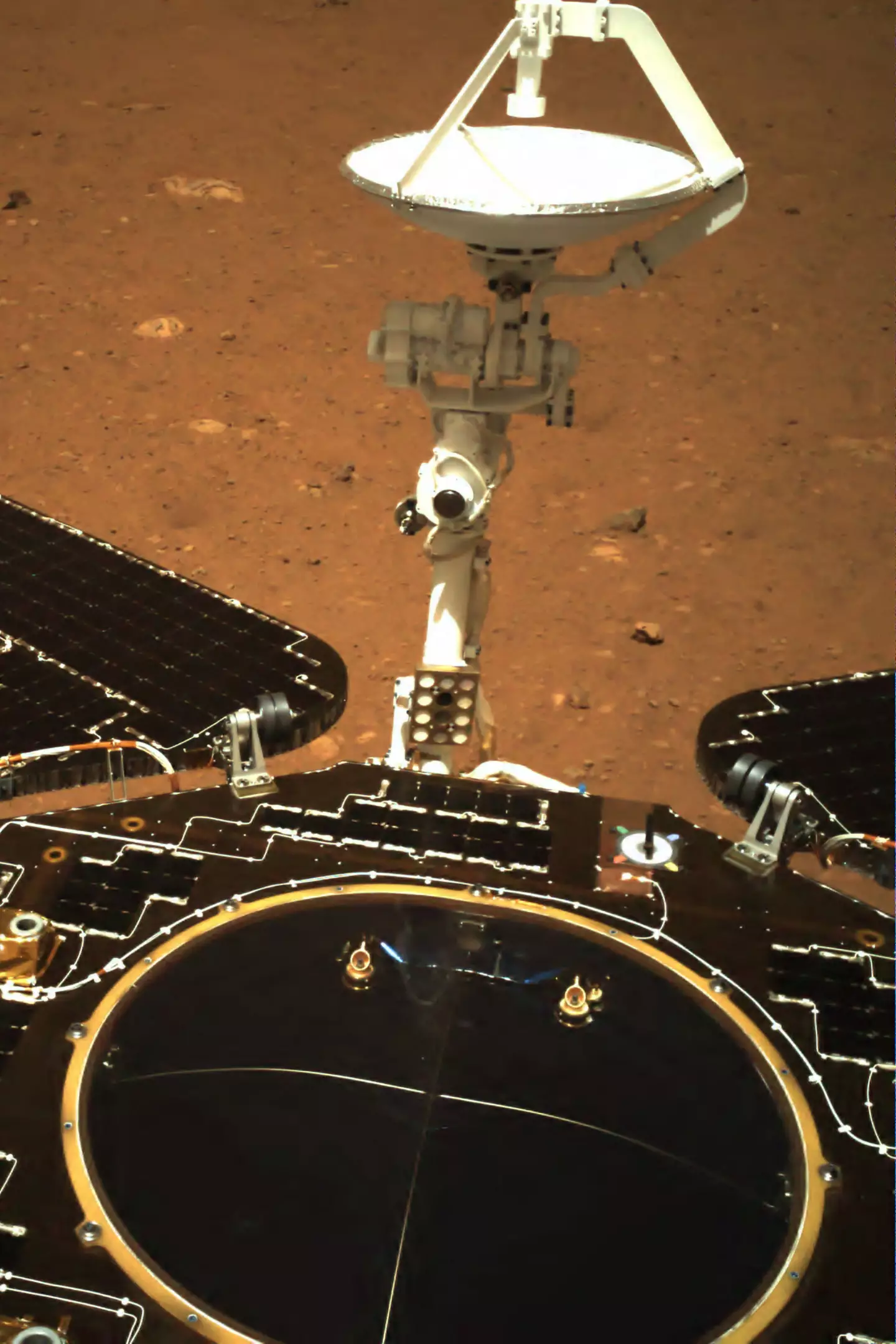 The Zhurong rover on the surface of Mars. (CNS/CNSA/AFP via Getty Images)