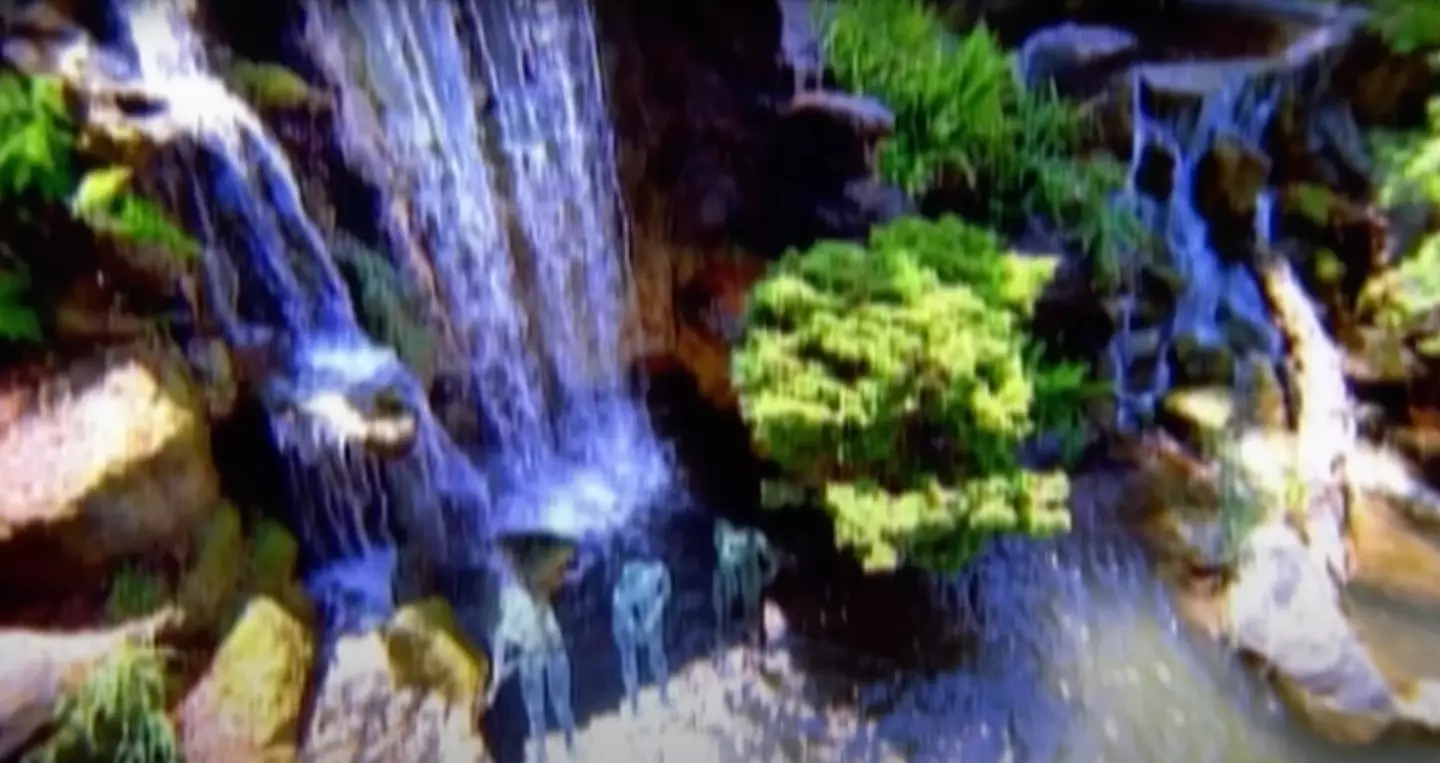 A waterfall in TLC's official music video. (YouTube/officialTLC)