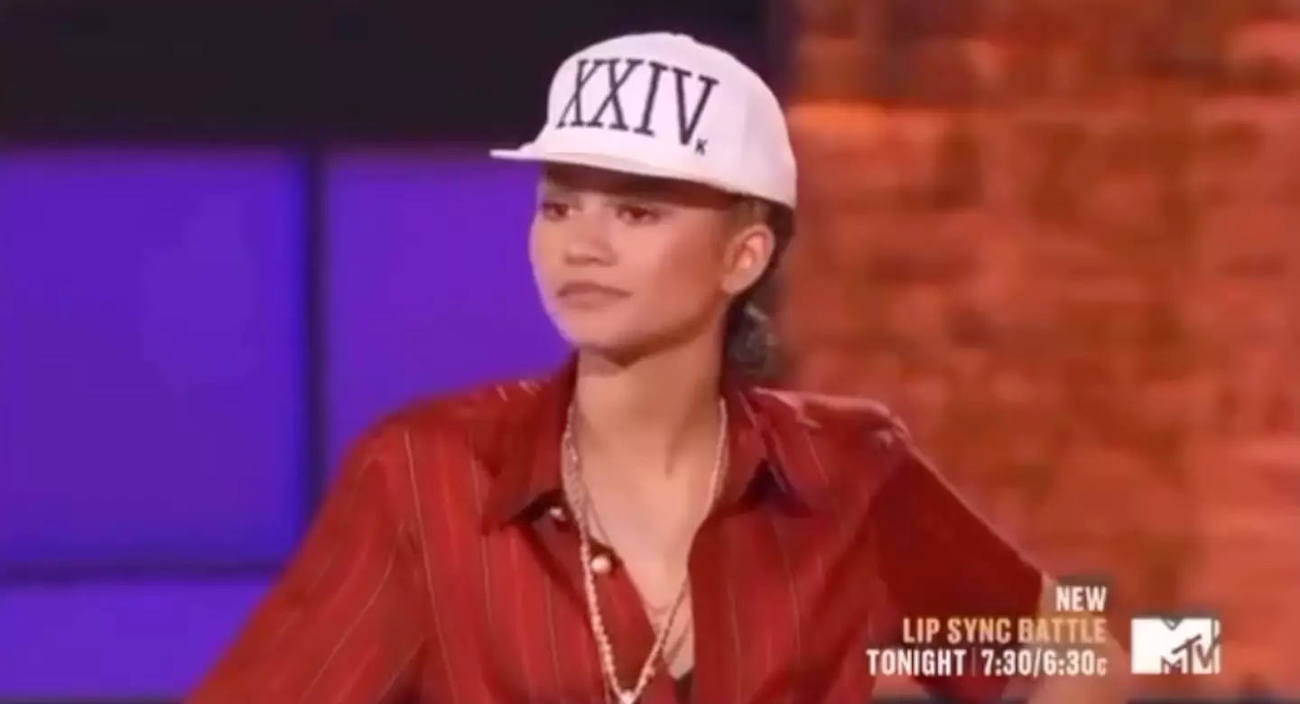 Zendaya didn't seem pleased at the prospect of Holland kissing someone else. (YouTube/MTV)