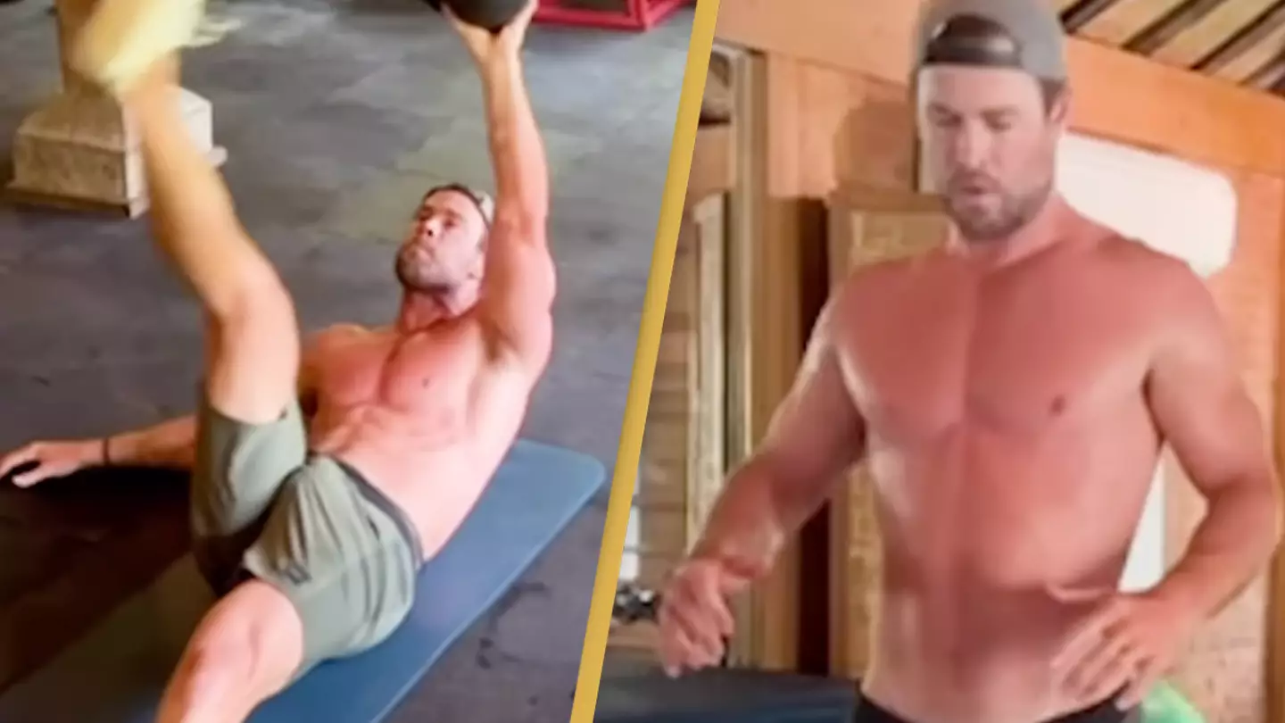 Chris Hemsworth's Massive Bulge Steals Focus During Workout Video