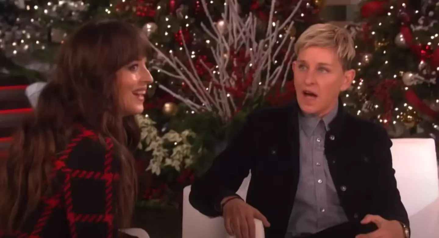 Johnson quickly corrected Ellen DeGeneres. (YouTube/TheEllenShow)