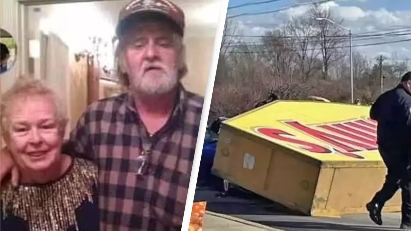 Granddad dies days after his wife was crushed to death by Denny's sign