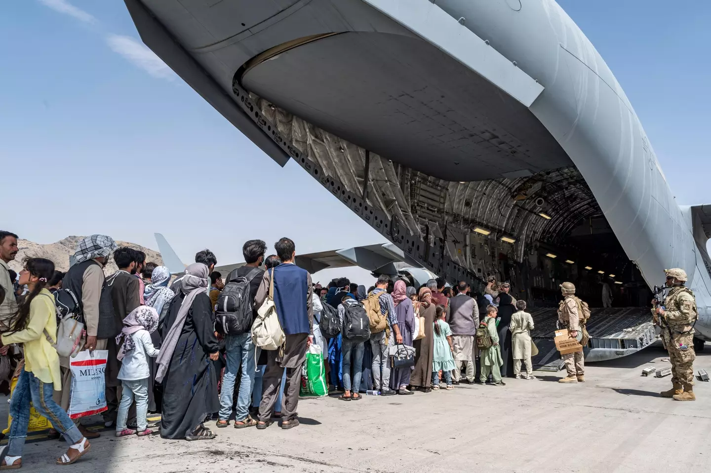 Evacuees from Afghanistan (Alamy)