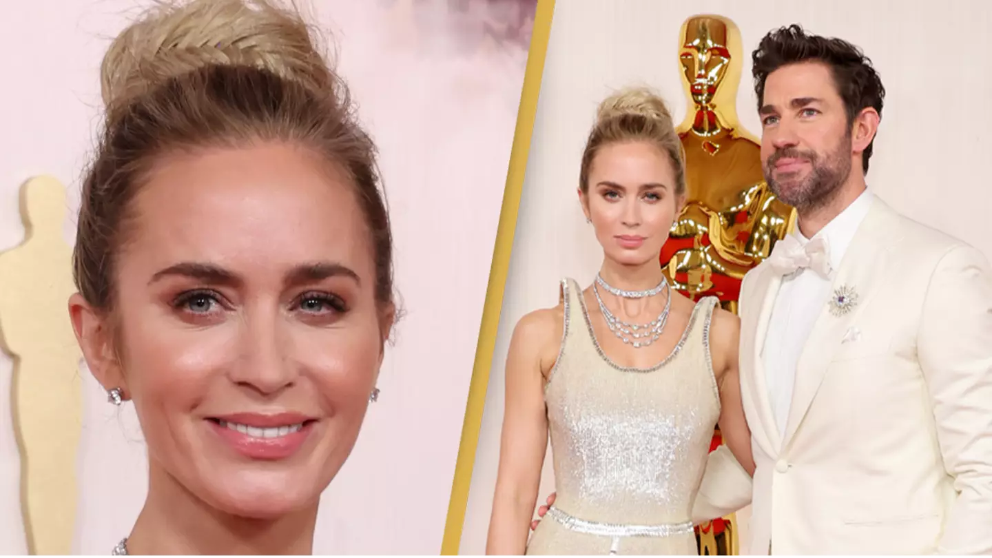 Strange detail on Emily Blunt's Oscars dress has left fans baffled