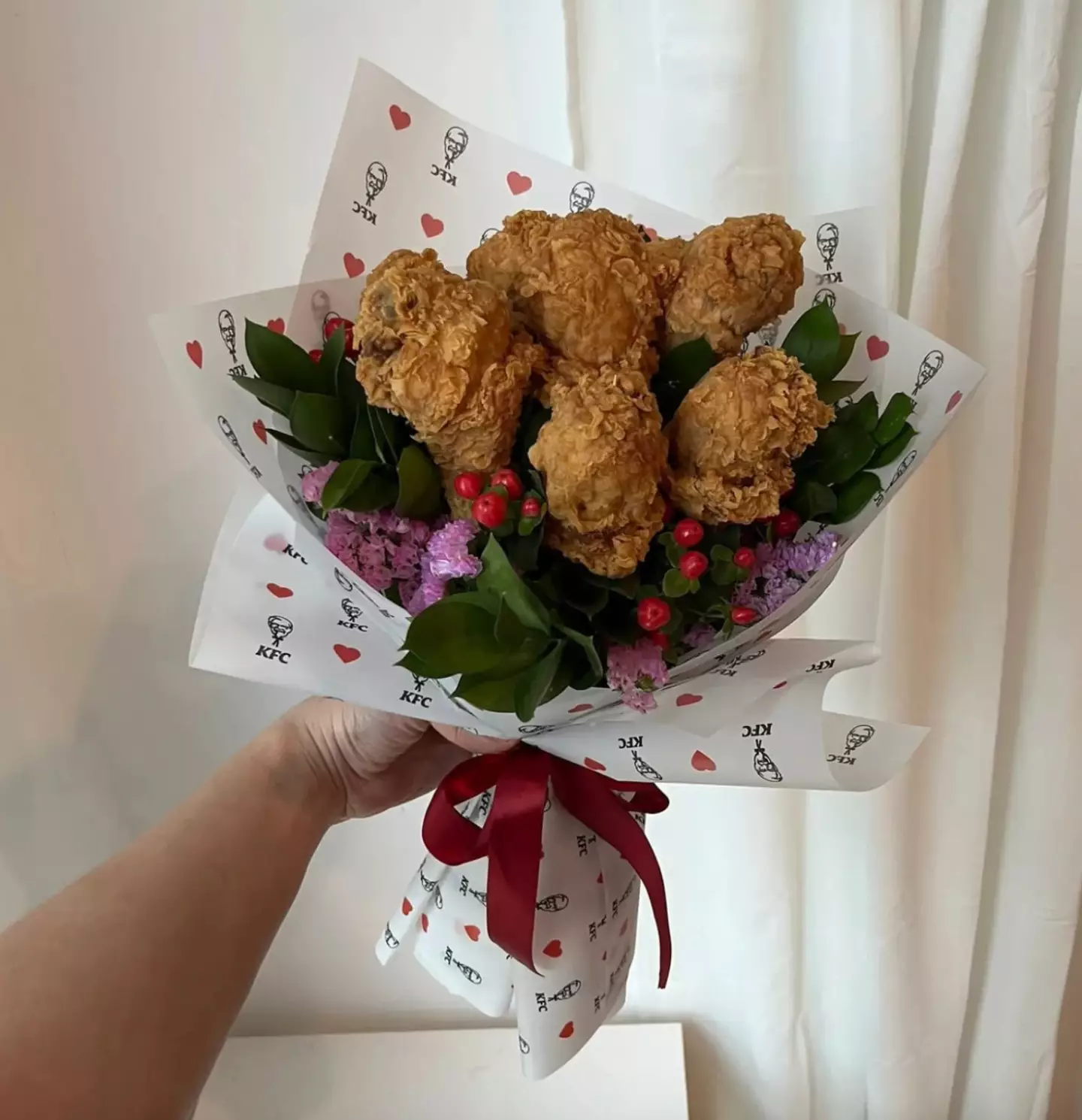 The famed chicken bouquet.