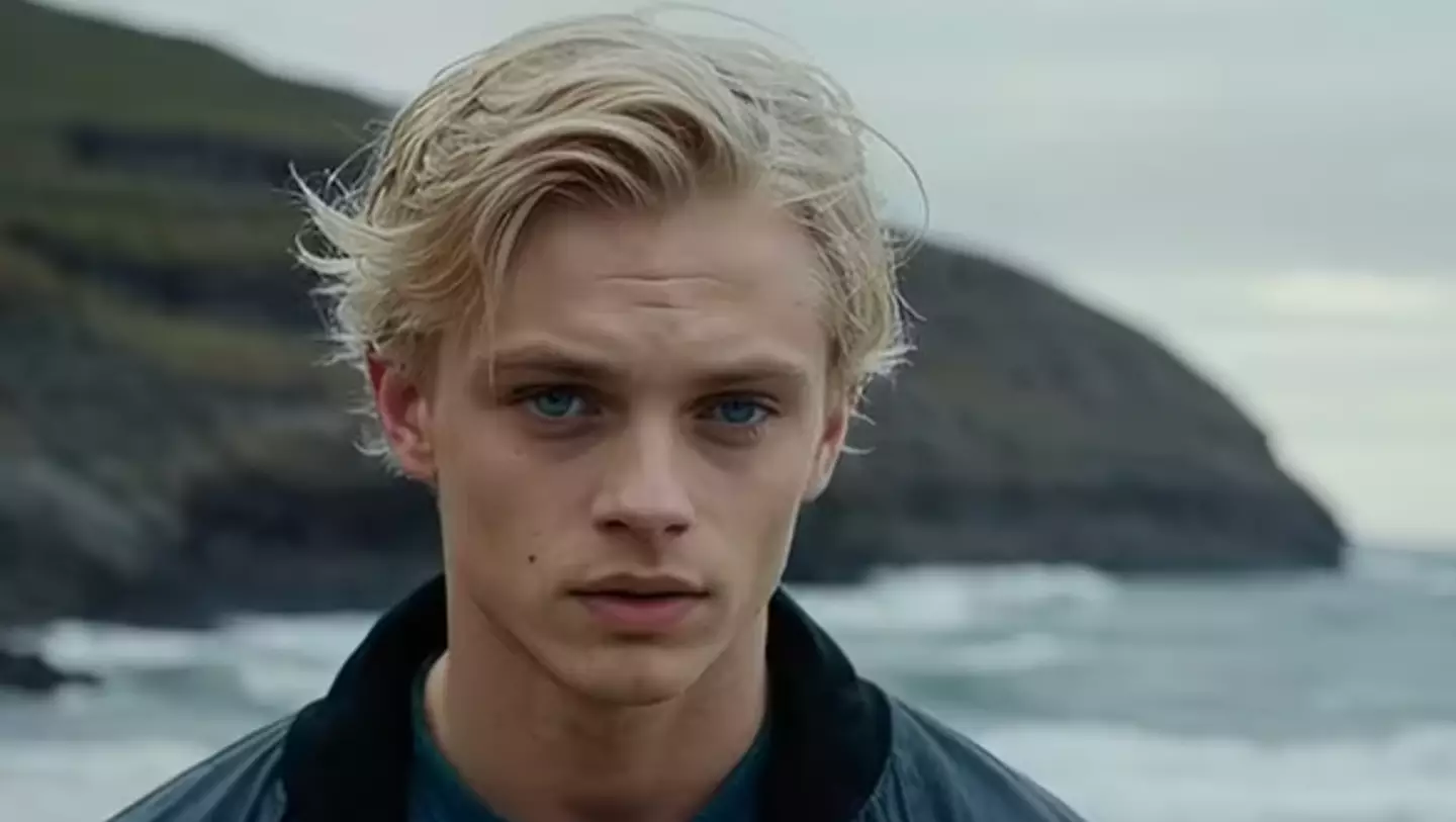 AI's version of Peeta is also blonde and blue-eyed, but looks much younger. (YouTube/Screen AI)