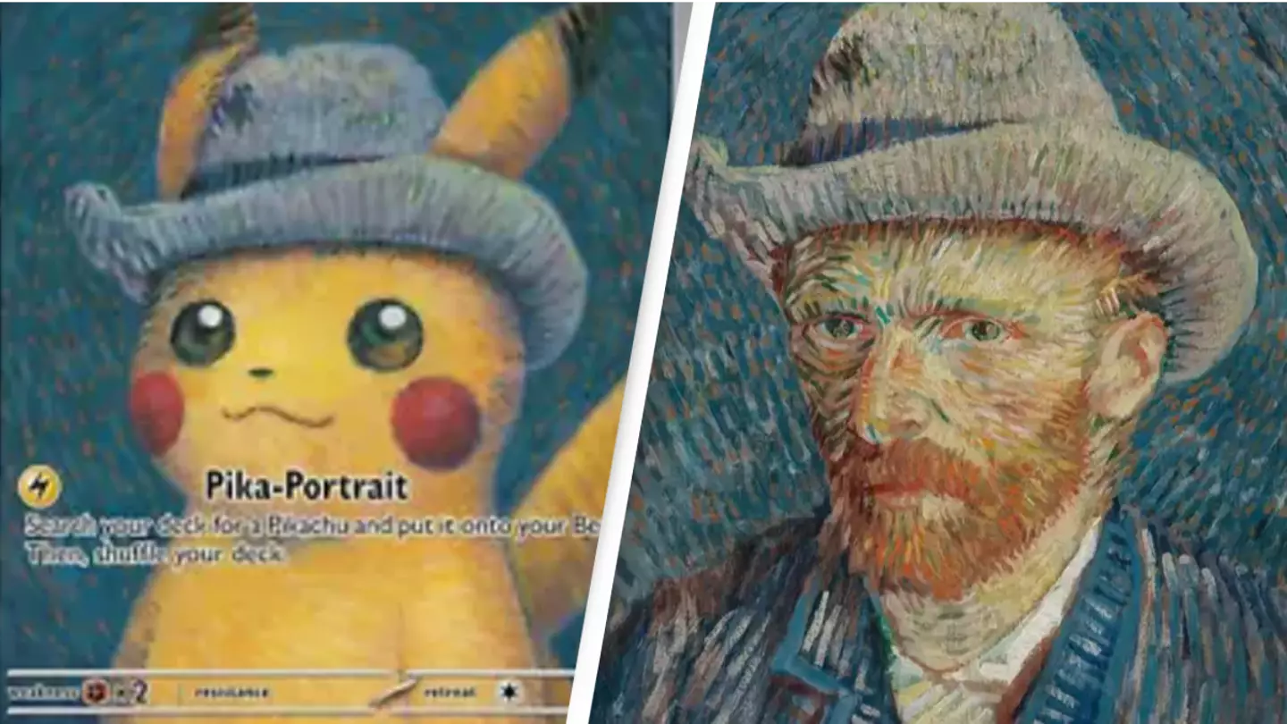 Pikachu and Van Gogh merch collab cards being sold on eBay for up to $2,500