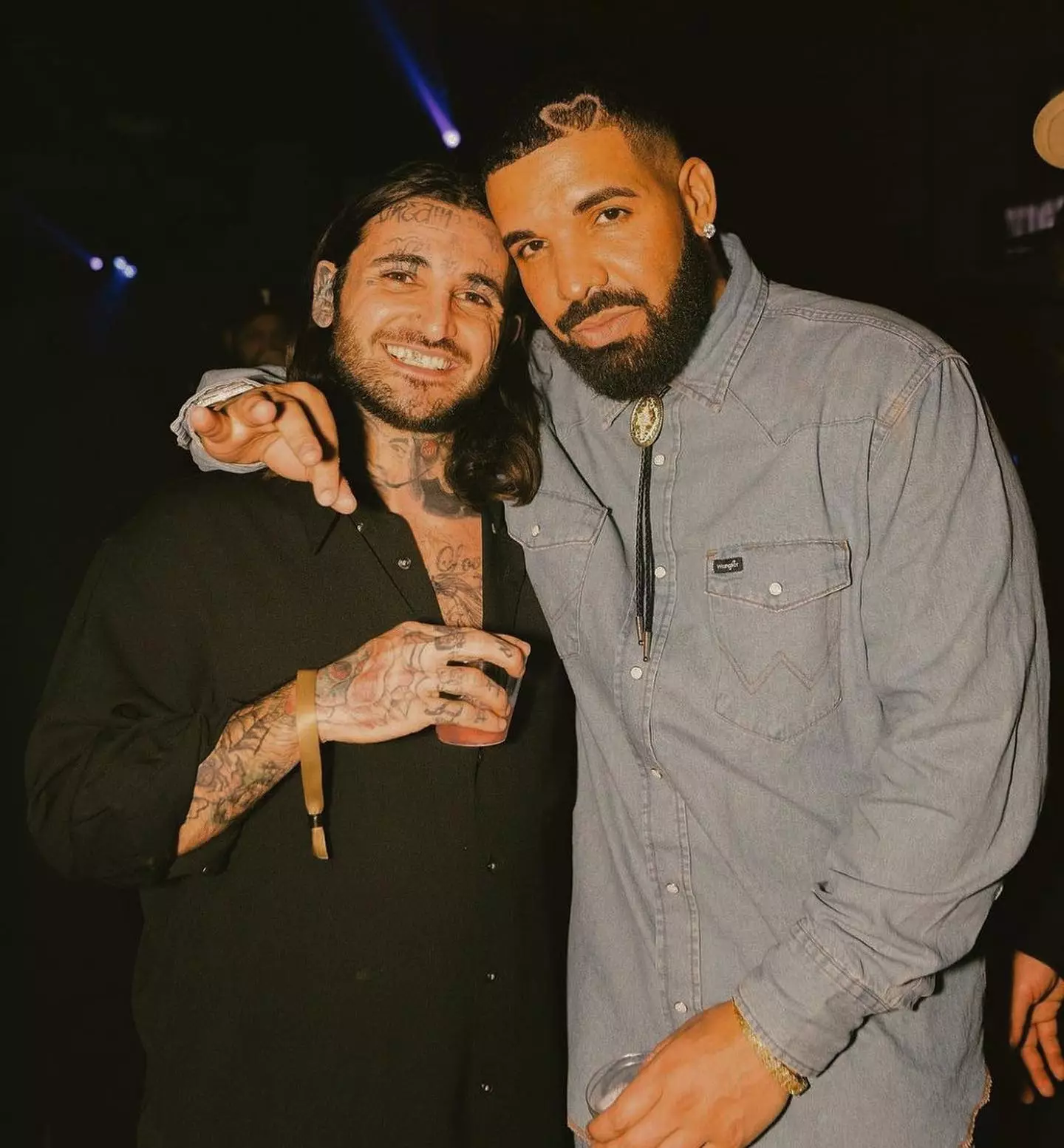 Mikki Mase pictured with Drake. (dirtygothboi/Instagram)