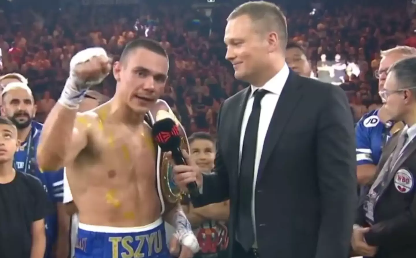 Tim Tszyu had words for Jermell Charlo after his win.