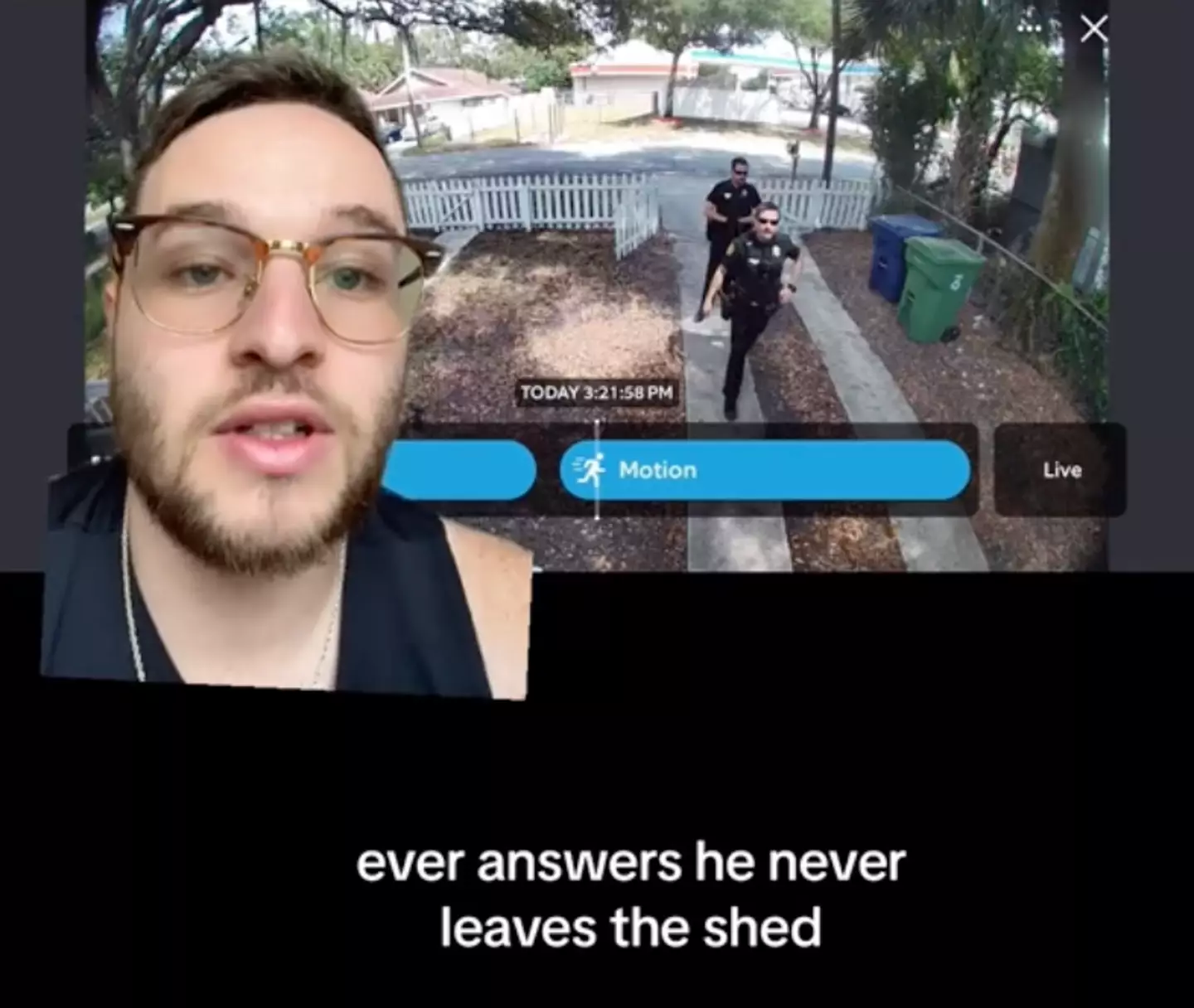 The police didn't find anyone according to the TikToker (TikTok/ @alecschaal)