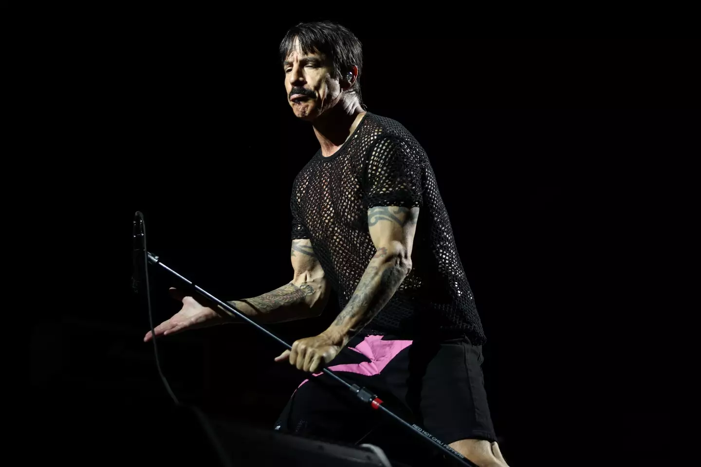 Anthony Kiedis of the Red Hot Chilli Peppers performing at Accor Stadium in 2023. (Don Arnold/WireImage)
