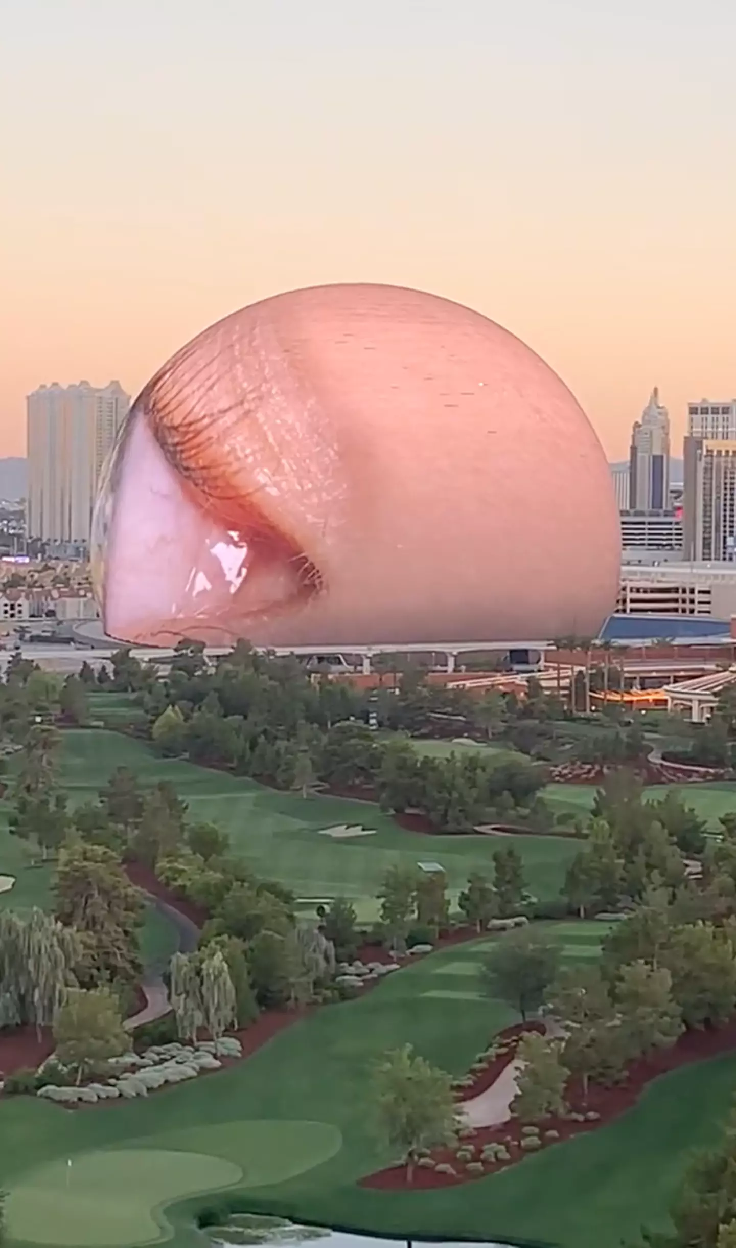 People have been left feeling creeped out by the giant eye.