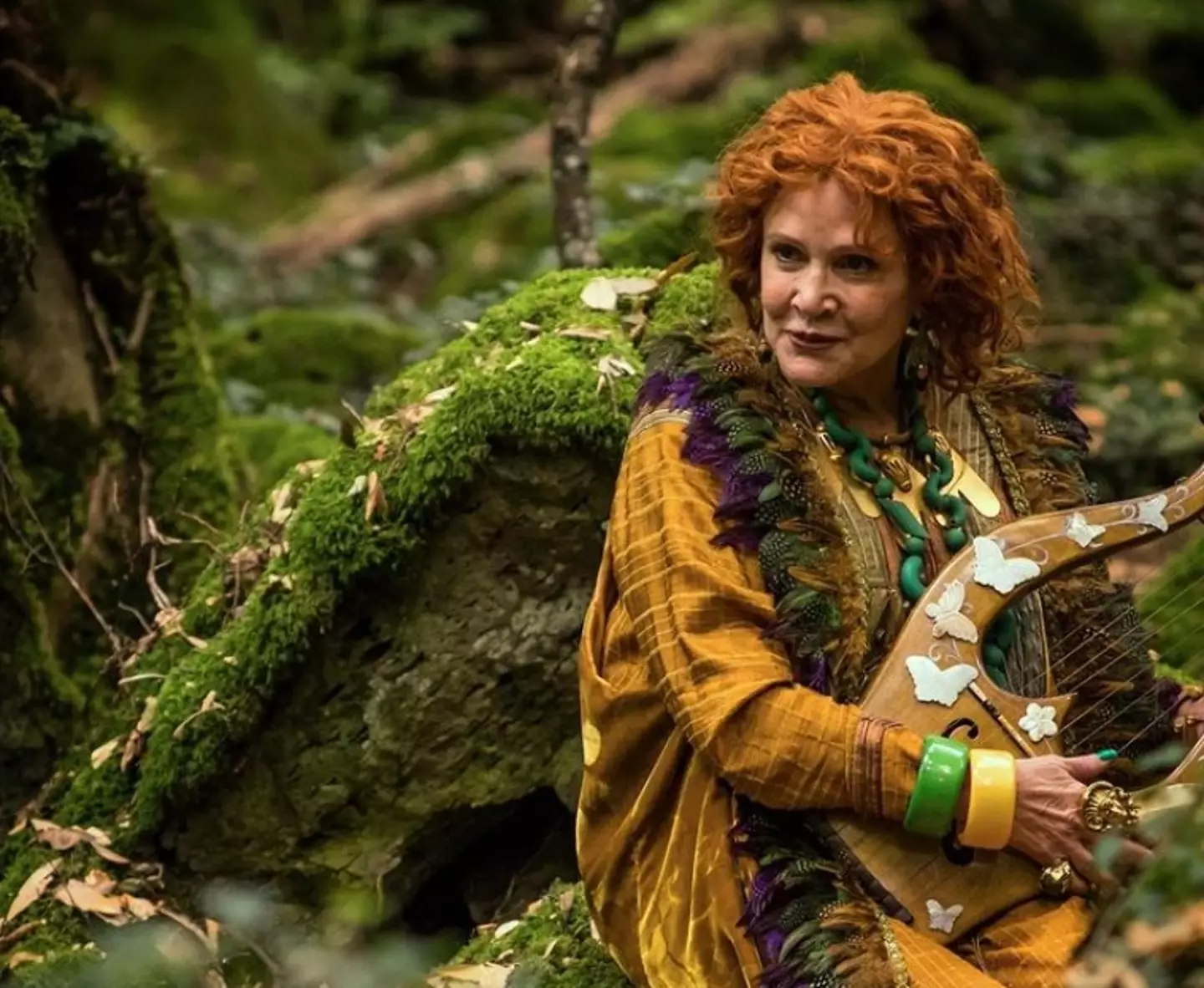 Fisher played 'extravagant and powerful witch of the forest' Hazel.