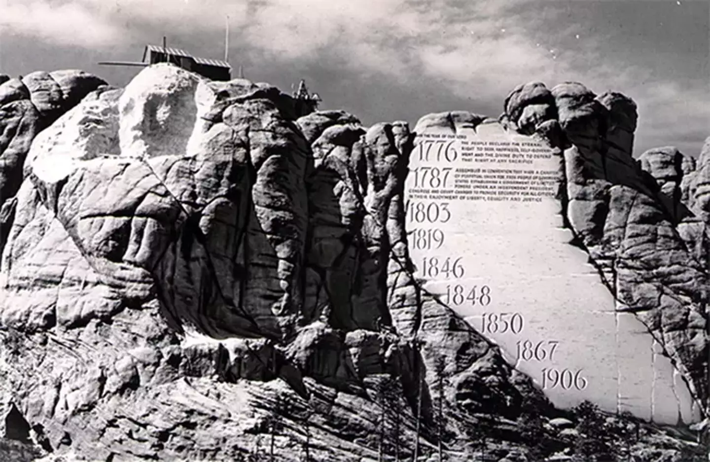 The original design featured script. (National Park Service) 