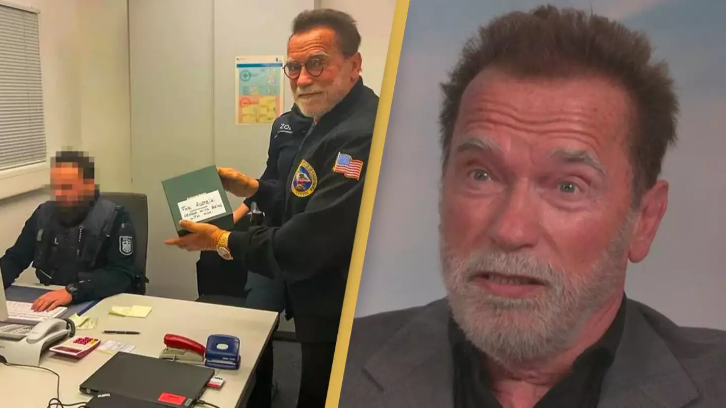 Arnold Schwarzenegger gives x-rated response after being detained and threatened with handcuffs at airport
