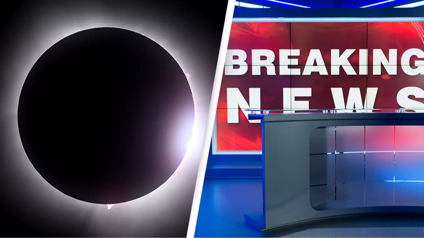 Un canal de noticias muestra accidentalmente una parte íntima del cuerpo en lugar de un eclipse solar en la televisión en vivo