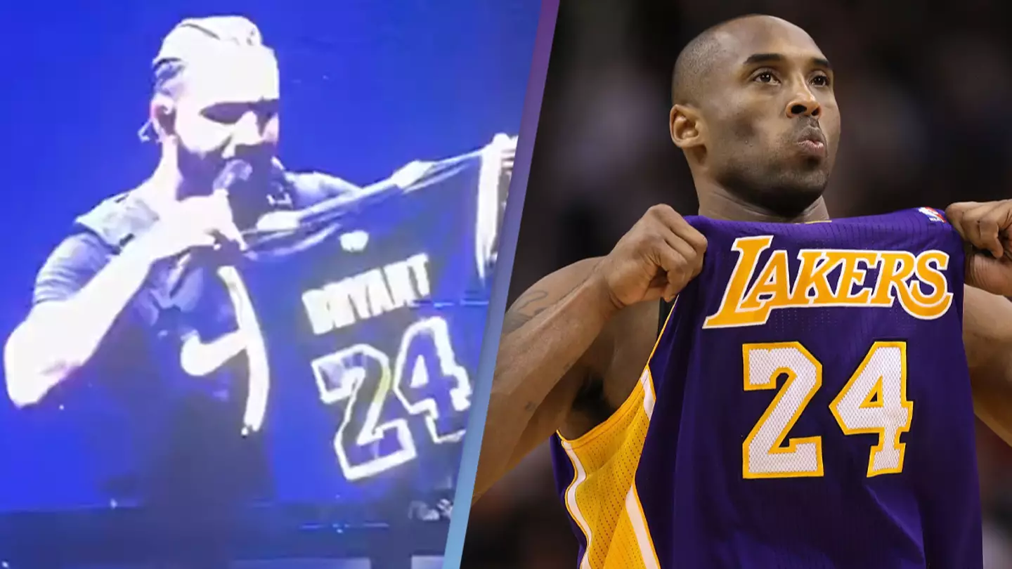 Drake pauses concert to honor Kobe Bryant after fan throws jersey on stage