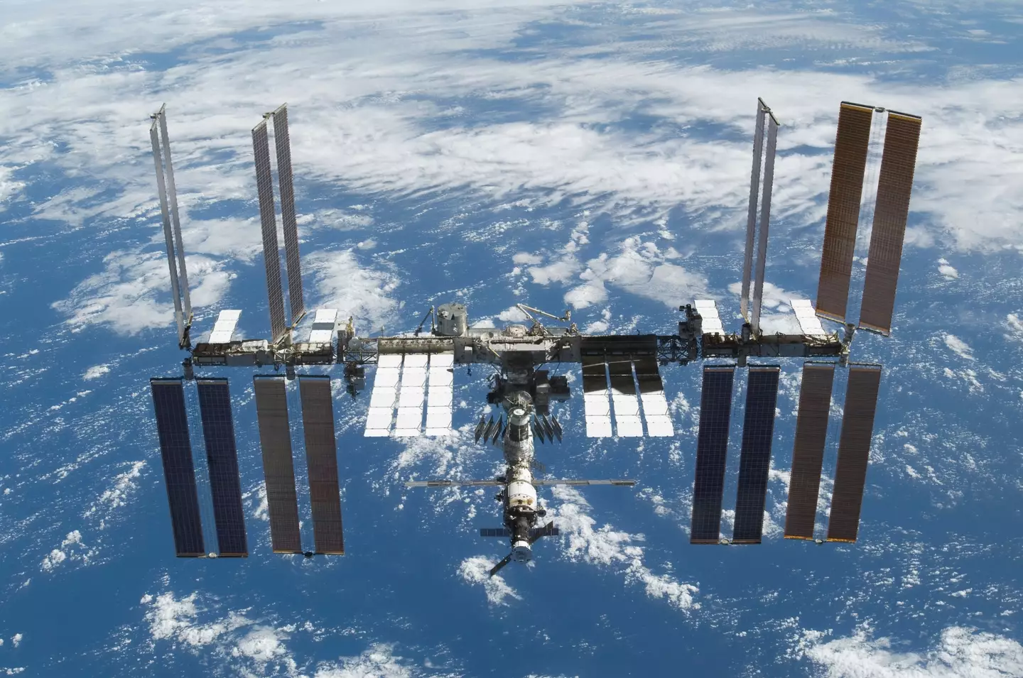 The exterior of the ISS. (Stocktrek Images / Getty)