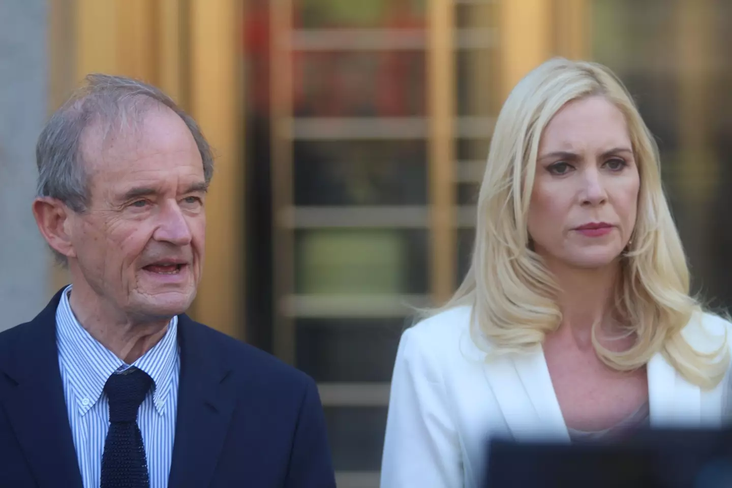 Victims' lawyers David Boies and Sigrid McCawley.