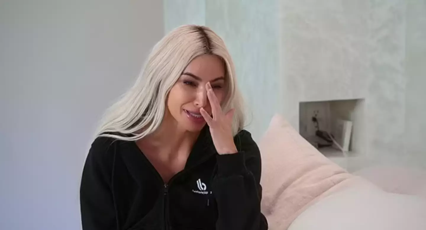 Kim became emotional talking about the relationship breakdown.