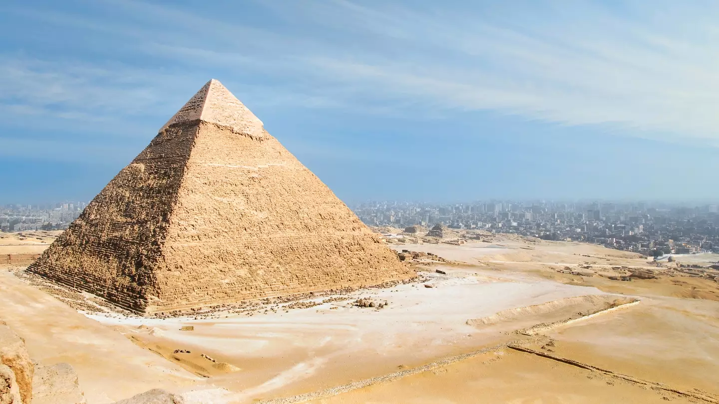 The Pyramid of Khafre still boasts some of its limestone casing.