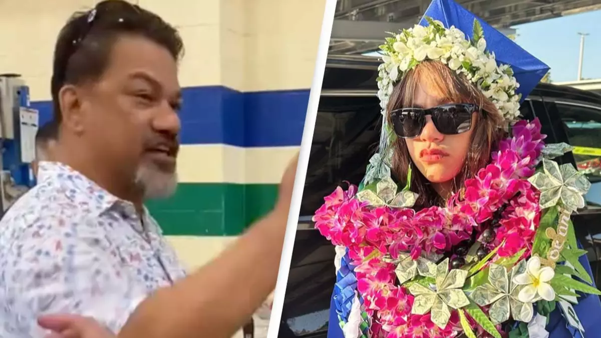 Father outraged as teen daughter gets banned from walking graduation wearing her traditional Hawaiian lei