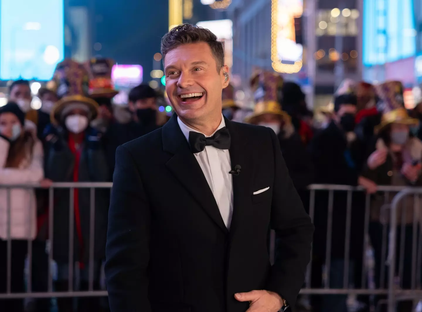 Ryan Seacrest hosted ABC's New Year's Eve Show.