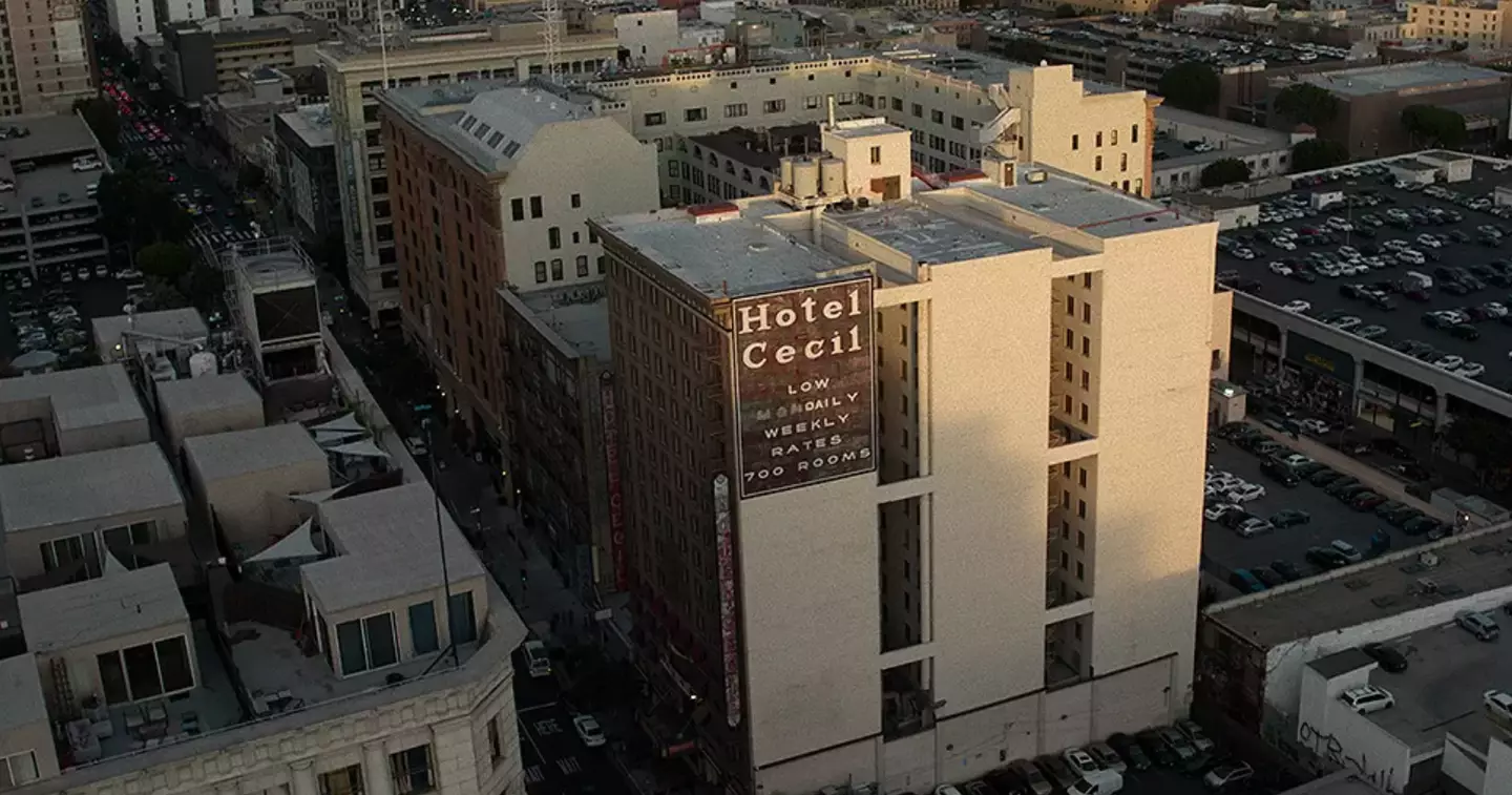 The Cecil Hotel has become famous for its odd goings on, including the death of student Elisa Lam. (Netflix)