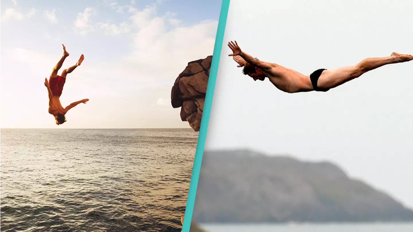 Cliff jumper explains why flipping is ‘way easier’ than diving straight