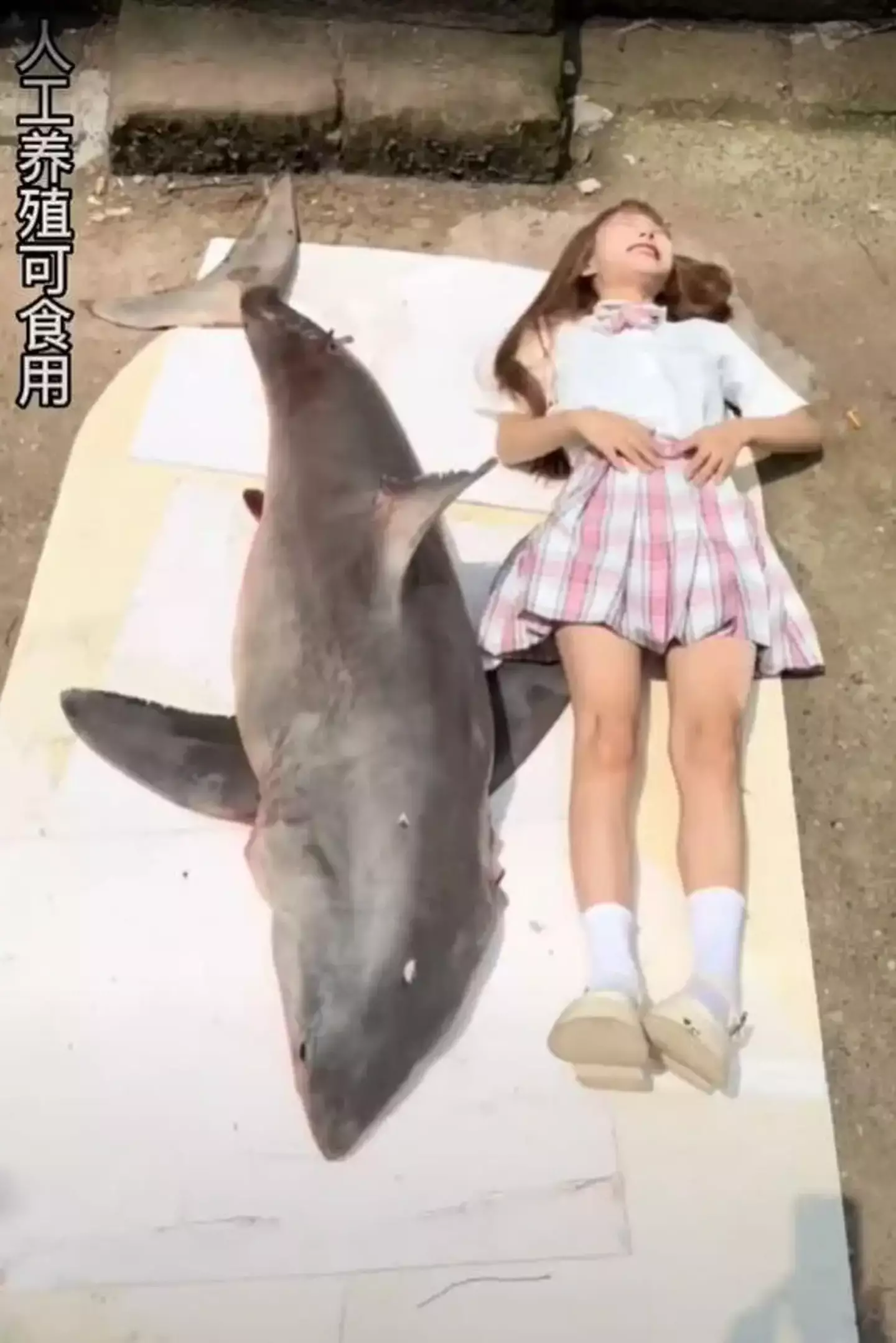 The influencer shared a clip of her preparing and eating the shark last summer.