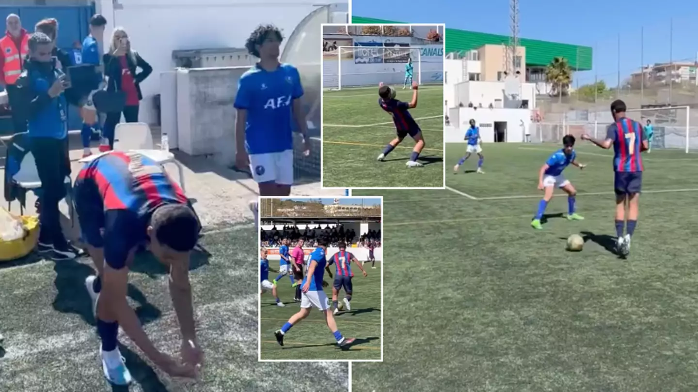 Ronaldinho's son Joao Mendes makes Barcelona debut, his highlights have emerged online