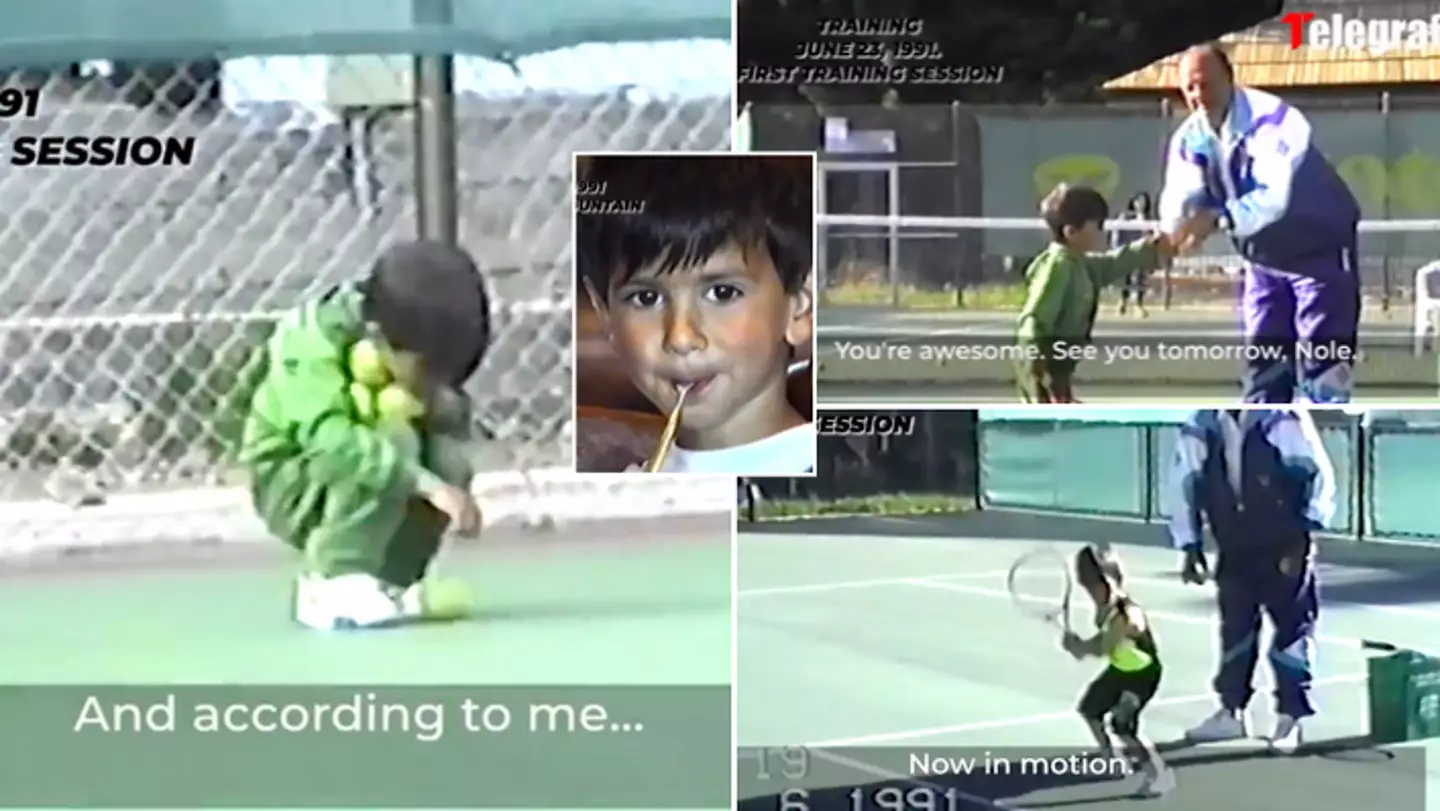 Footage of Novak Djokovic's first-ever training session emerges after 24th Grand Slam win at US Open