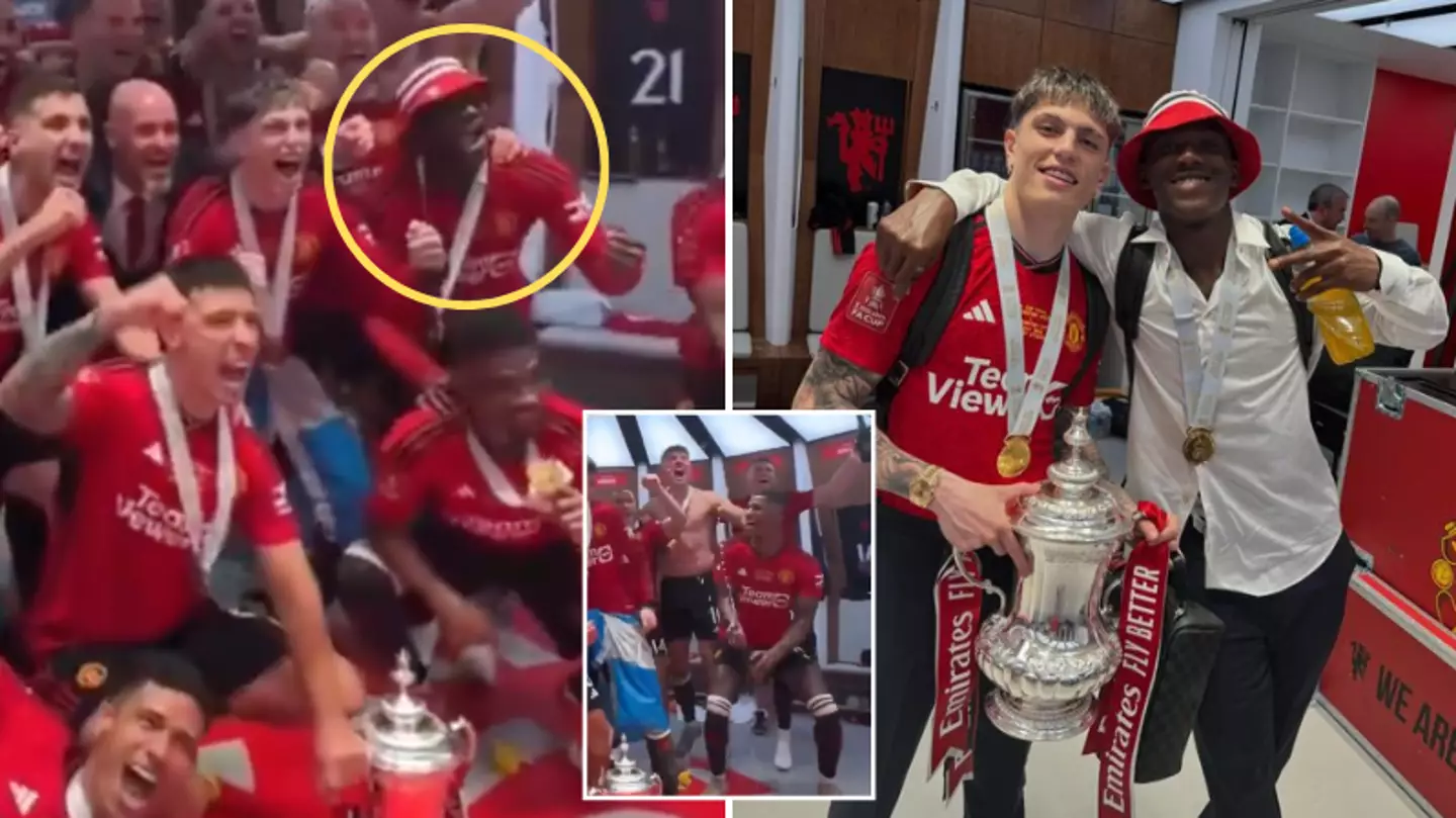 Fans notice Kobbie Mainoo's classy act in dressing room after Man of the Match FA Cup final display