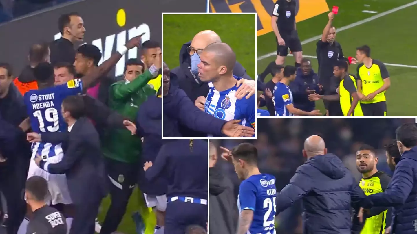 Four Players Sent Off In Wild Brawl During Porto vs Sporting, Of Course One Was Pepe