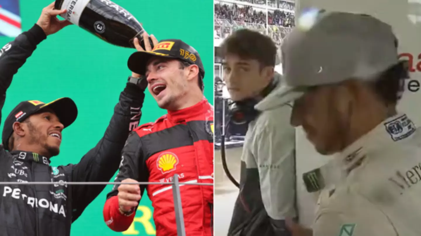 The moment teenage Charles Leclerc was starstruck after seeing Lewis Hamilton in real life