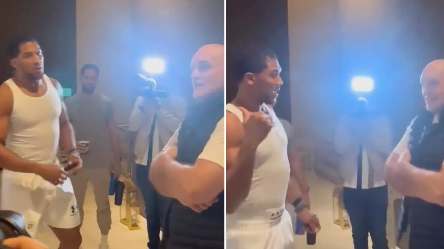 What Anthony Joshua said to John Fury after bumping into each other in Saudi Arabia