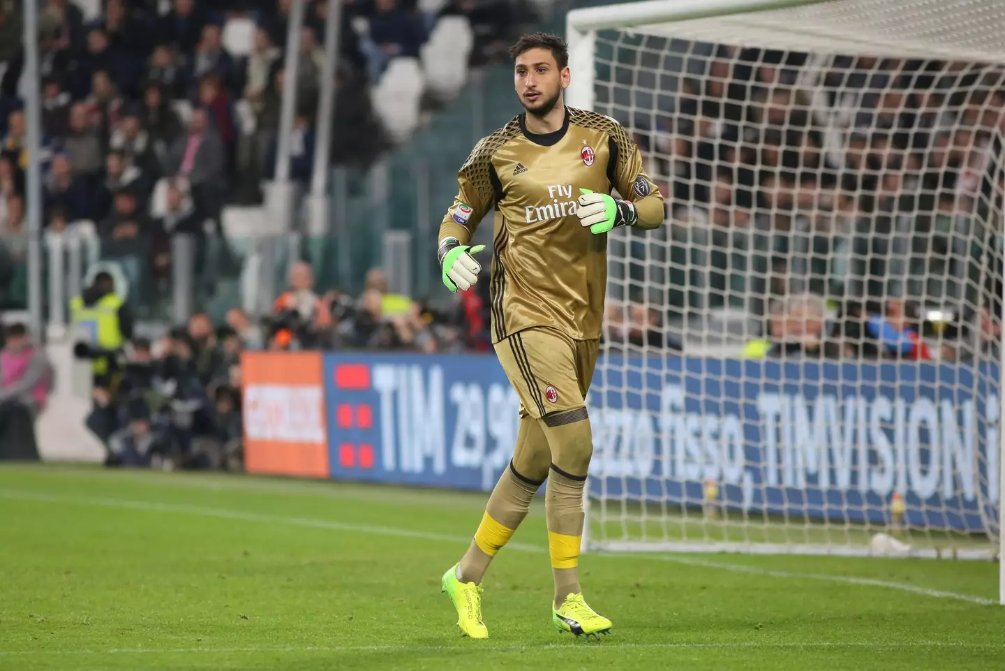Donnarumma in action for AC Milan. Image