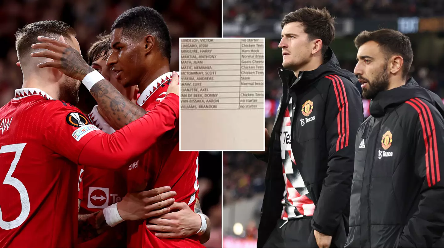 Man Utd players once had their restaurant orders 'leaked' online, some of the choices will surprise you