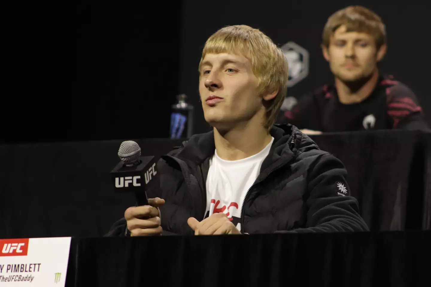 Pimblett at a UFC media day earlier this month. (Image