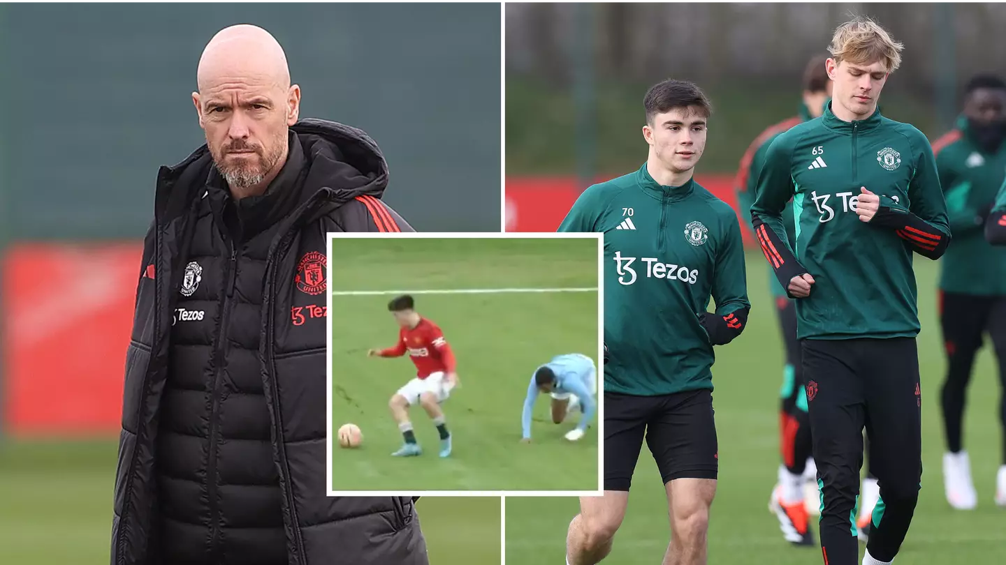 Highly-rated 16-year-old defender Harry Amass spotted in Man Utd first-team training ahead of Fulham game