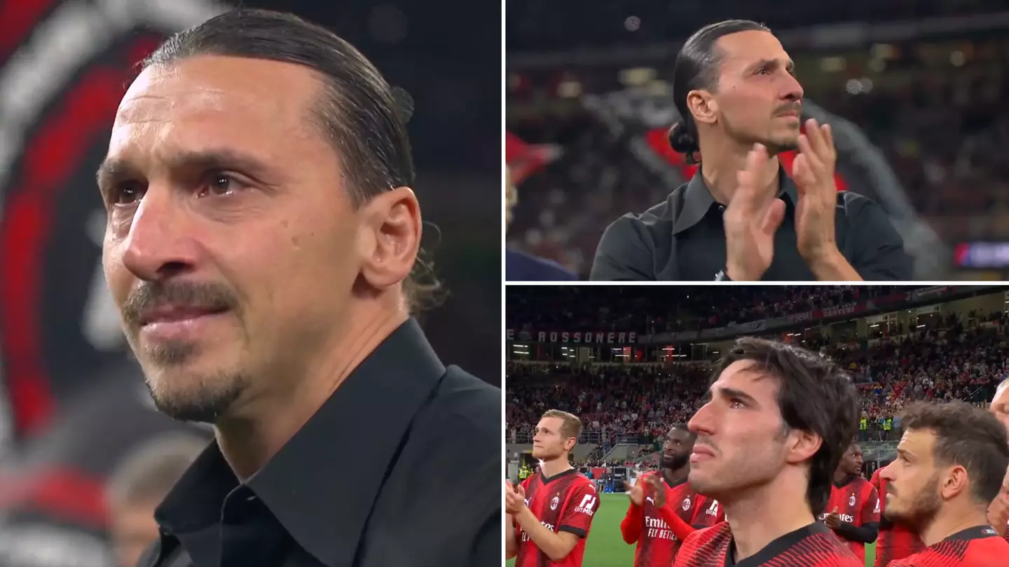 Zlatan Ibrahimovic retires from football and breaks down in tears on the pitch