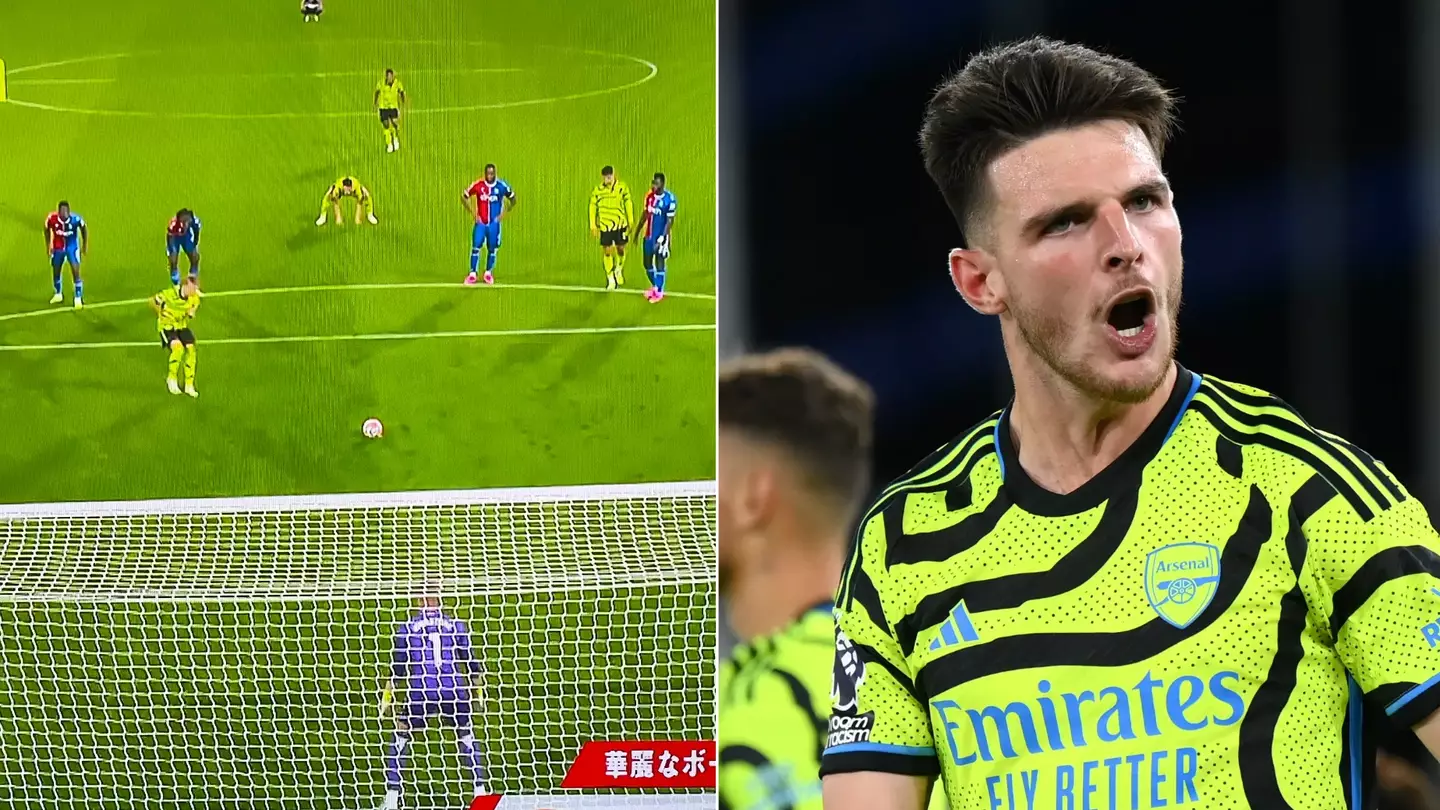 Arsenal fans spot what Declan Rice did during Martin Odegaard's penalty, they're confused