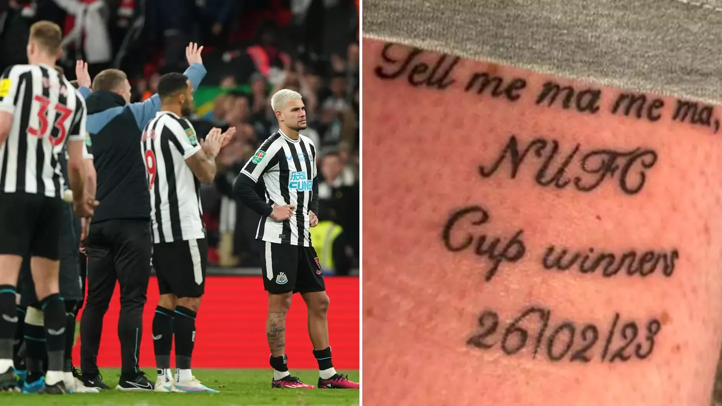 Newcastle United fan spent £400 on 'Carabao Cup winners' tattoo, his gran 'hates it'