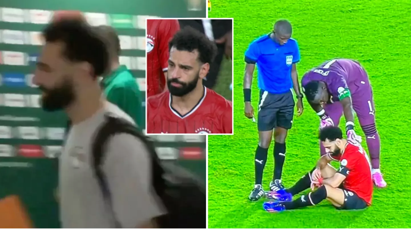 Fresh footage of Mo Salah leaving the stadium following his injury in Egypt's game instantly goes viral
