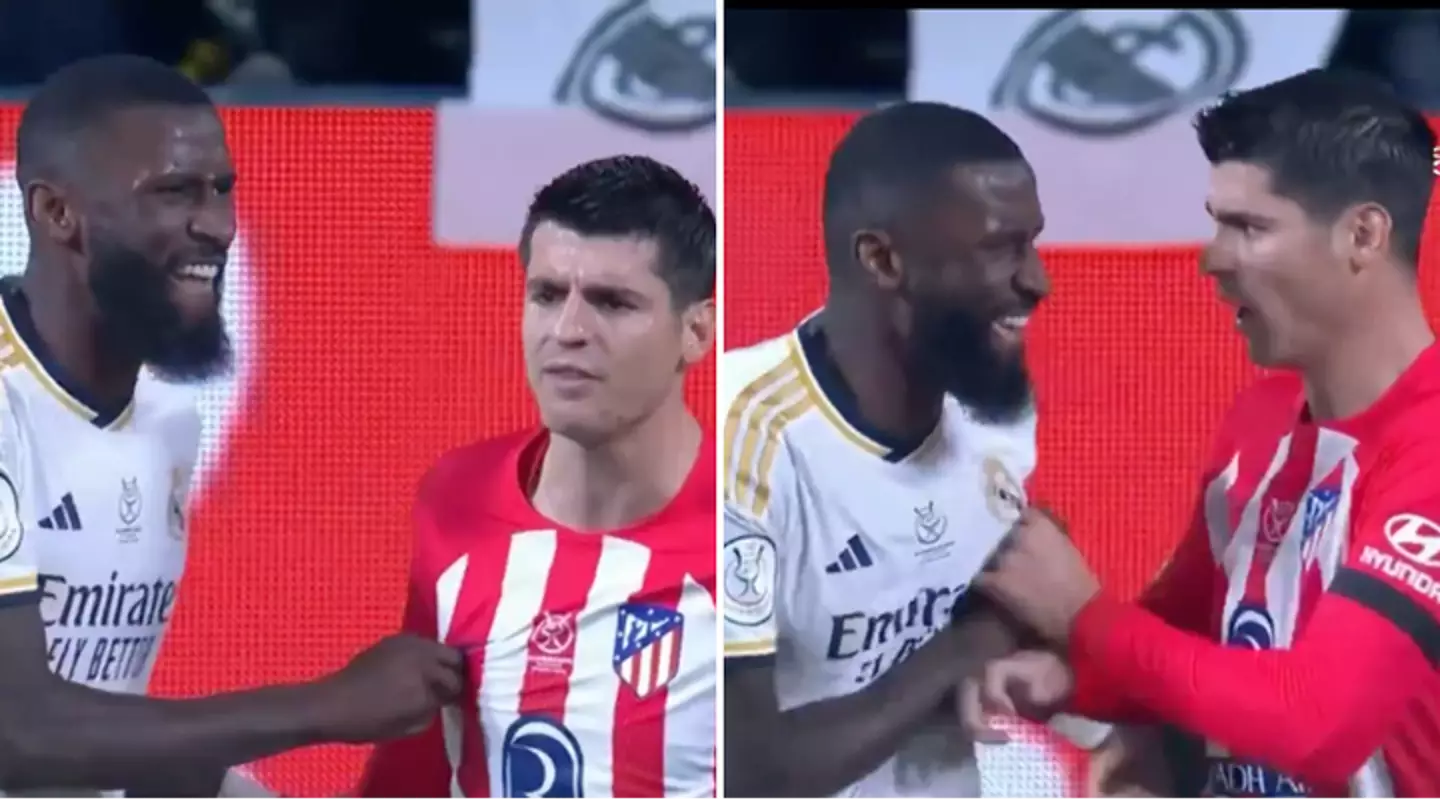 Antonio Rudiger spotted twisting Alvaro Morata's NIPPLE during Madrid derby, his reaction is hilarious