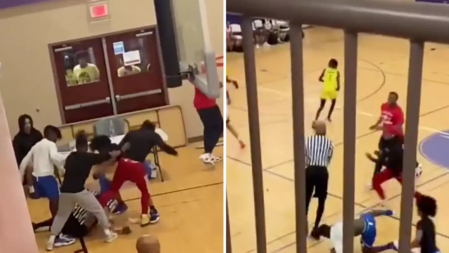 Referee Violently Attacked By Group Of Teenage Basketball Players In Appalling Footage
