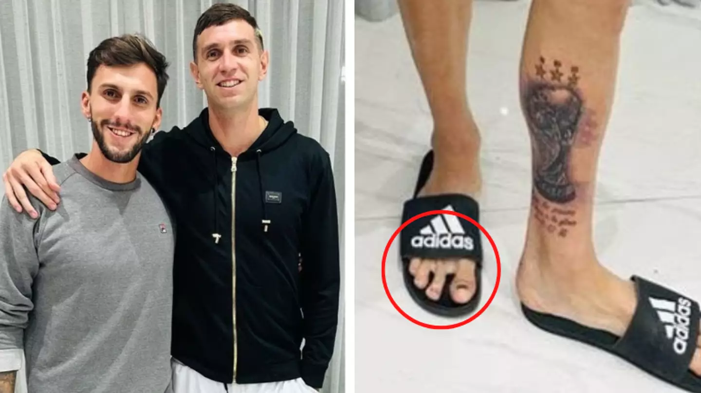 Fans think Argentina World Cup hero Emiliano Martinez has 'four toes' after tattoo picture
