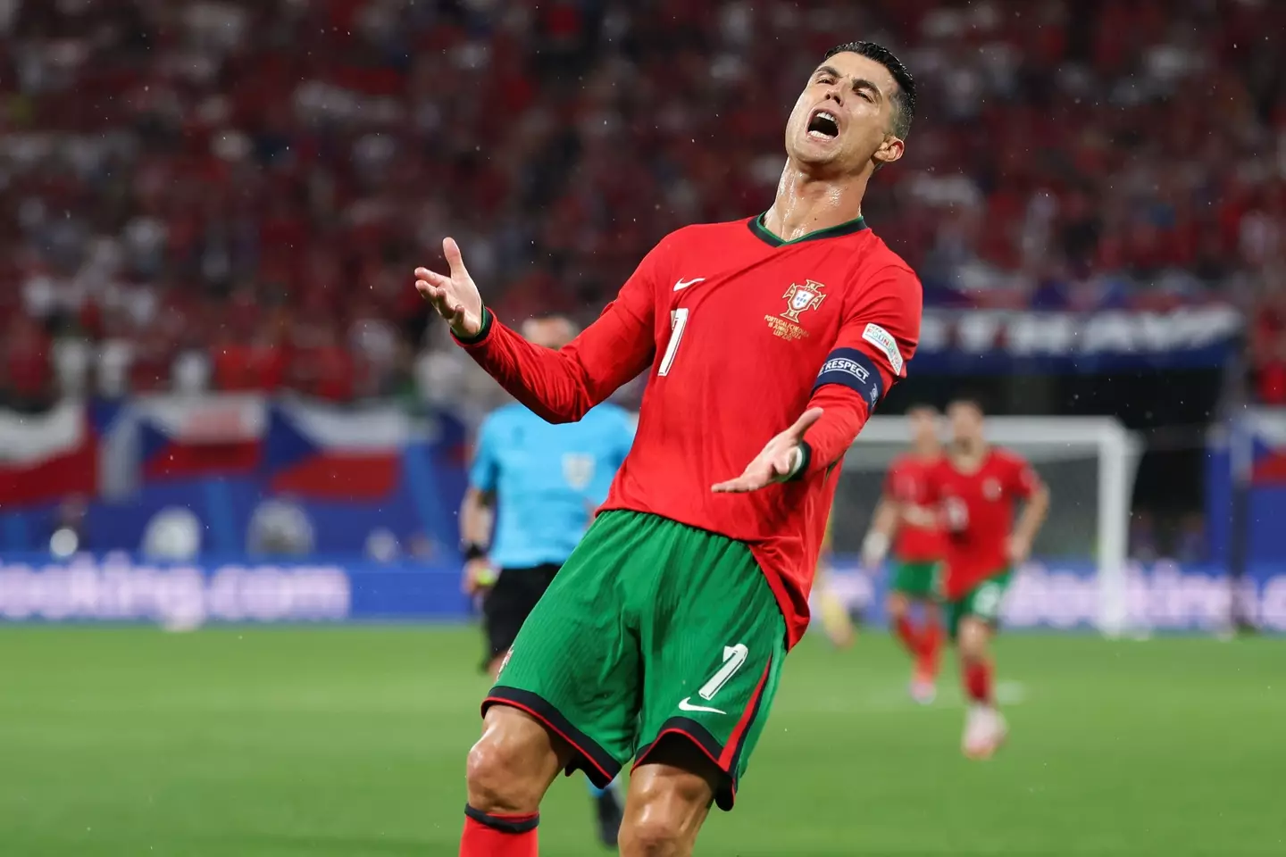 Ronaldo struggled in front of goal against the Czech Republic (Getty)