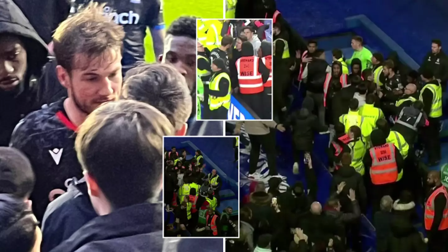Joachim Andersen clashes with angry Crystal Palace fans after humiliating Brighton defeat